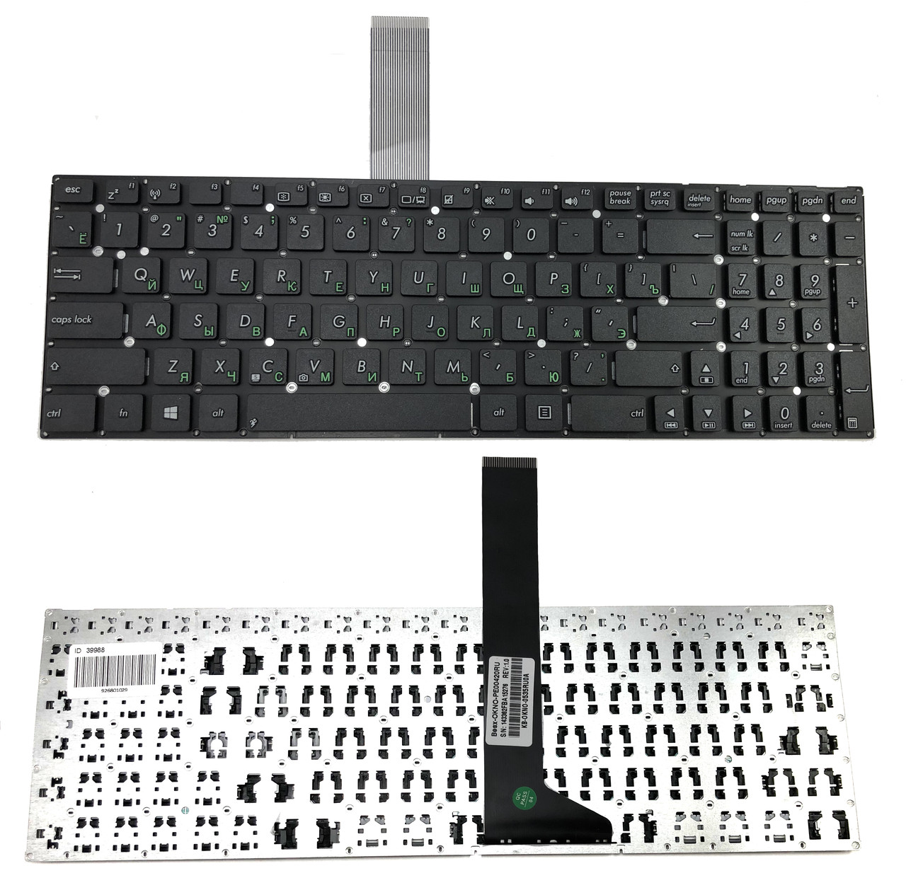 Клавіатура для ноутбука ASUS (X501, X550, X552, X750 series) без фрейму, без кріплень