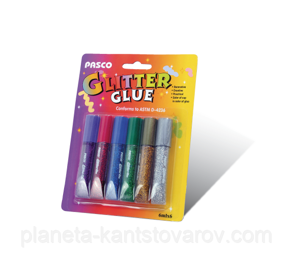 Клей з блискітками F-001-4