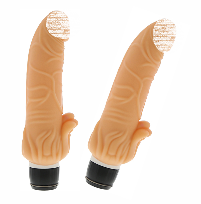 Силіконовий вібратор purfect silicone classic 7inch flesh