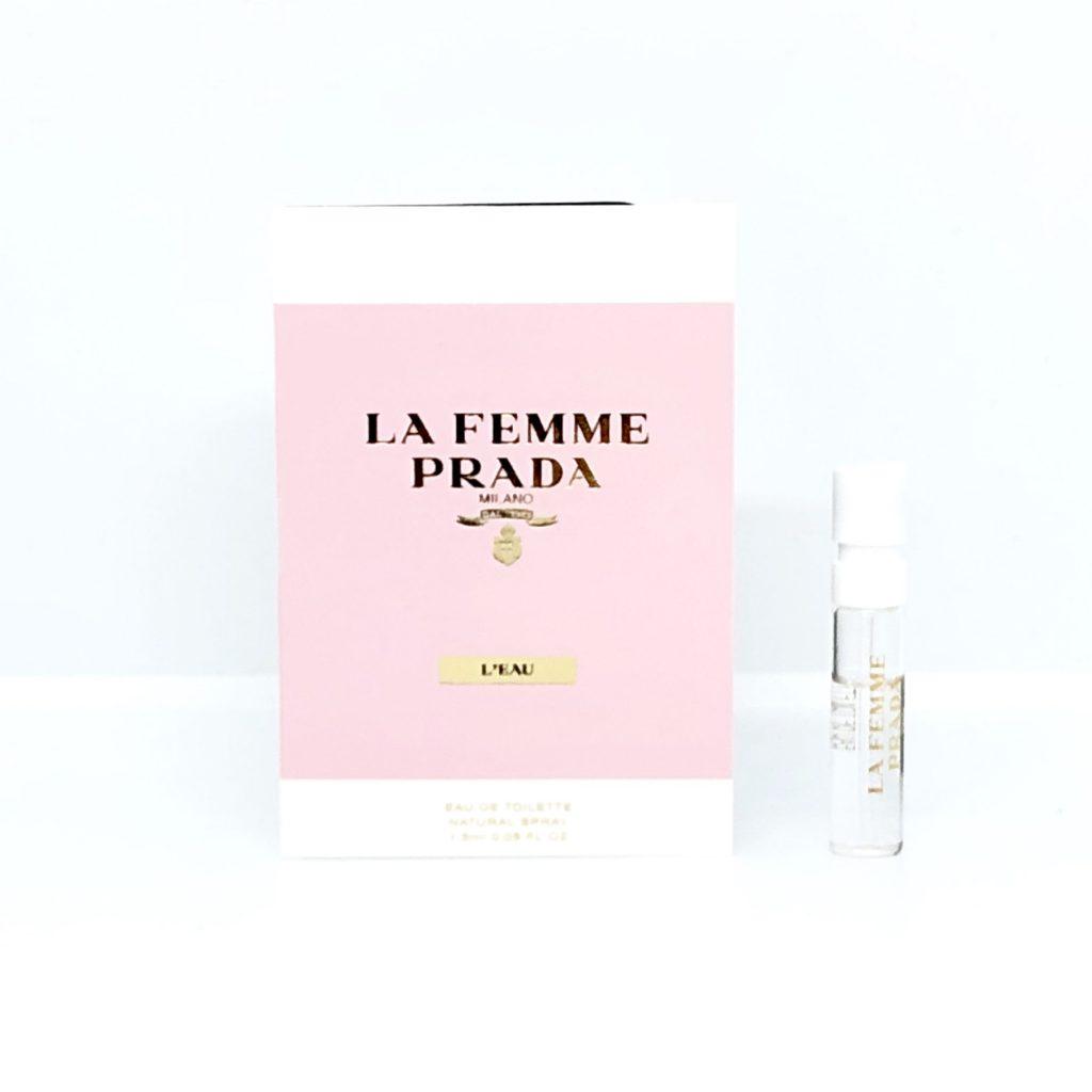 Пробник жіночих елітних парфумів 1,5 мл Prada La Femme L'eau оригінал, шлейфовий квітковий східний аромат