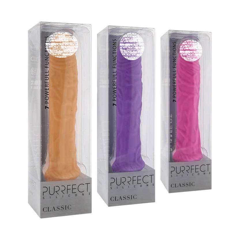 Вібромасажер Purrfect Silicone Classic 8,5 inch Pink