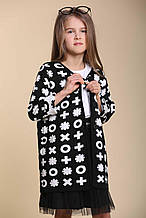 Кардиган  дівч. TopHat 19024, 128/34 вязка чорний