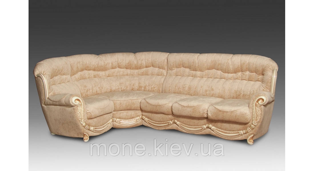 Кутовий диван Джове 290 см. на 180 см. зі спальним місцем.