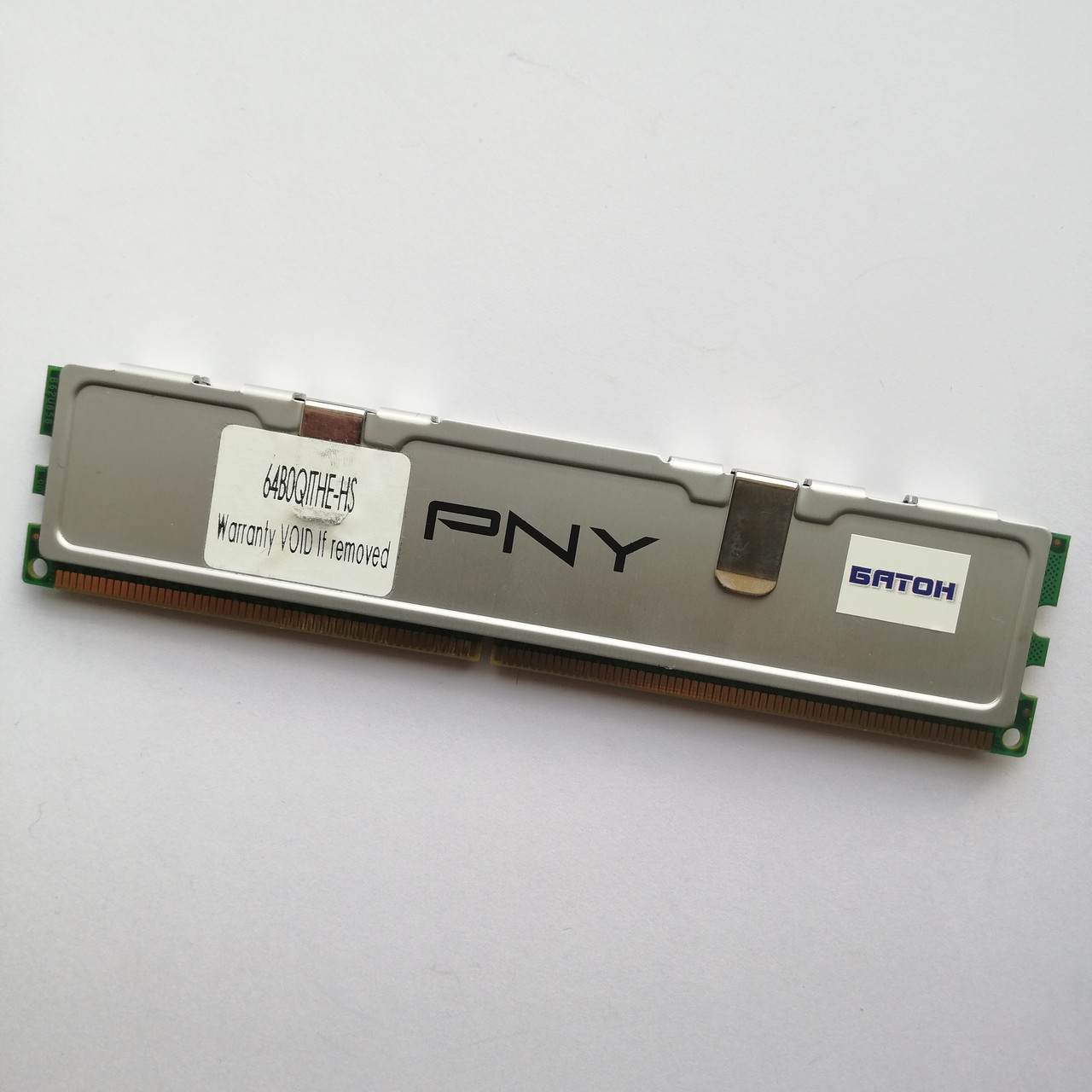 Ігрова оперативна пам'ять PNY DDR2 2Gb 800MHz PC2 6400U CL6 (64B0QITHE-HS) Б/В