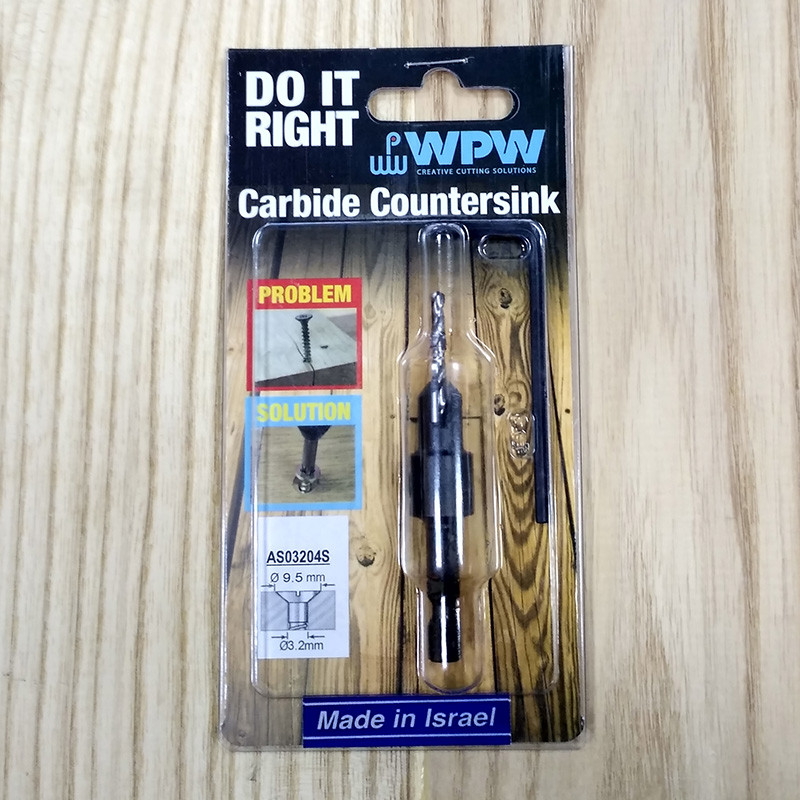 Зенківка твердосплавна WPW зі стандартним свердлом HSS D3,2/9,5