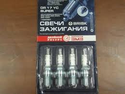 Свічка запалювання Газель,Волга,двигун Уаз 406,405,409 под16 ключ (компл.4шт) BRISK (покупн.ЗМЗ, пр-під Чехія)