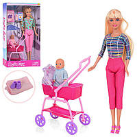 Кукла Defa Lucy 8358 с коляской, ребёнком