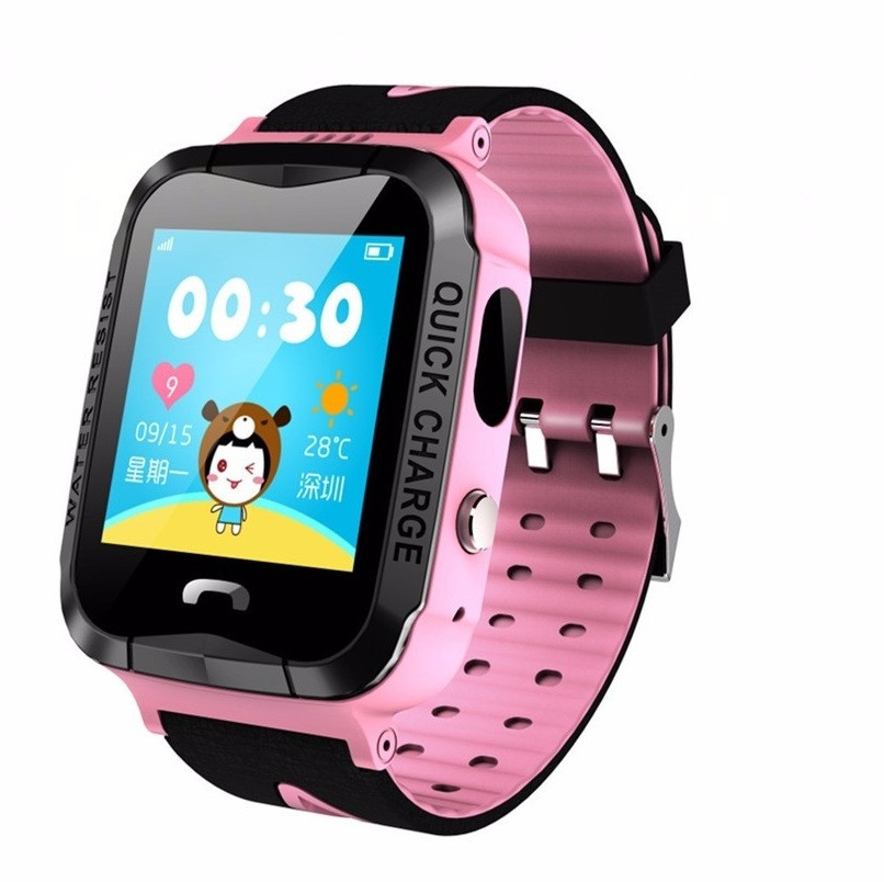 Дитячий смарт-годинник з GPS V5F Pink (Smart Watch) Розумний годинник