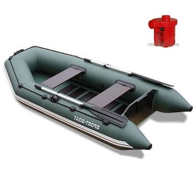 Човен надувний Sport-Boat DM 260LS + Насос електричний Турбінка 12V АС 401