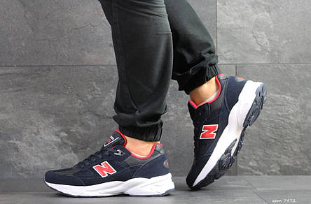 Кросівки чоловічі New Balance 991.9, темно сині з червоним 44р, фото 2