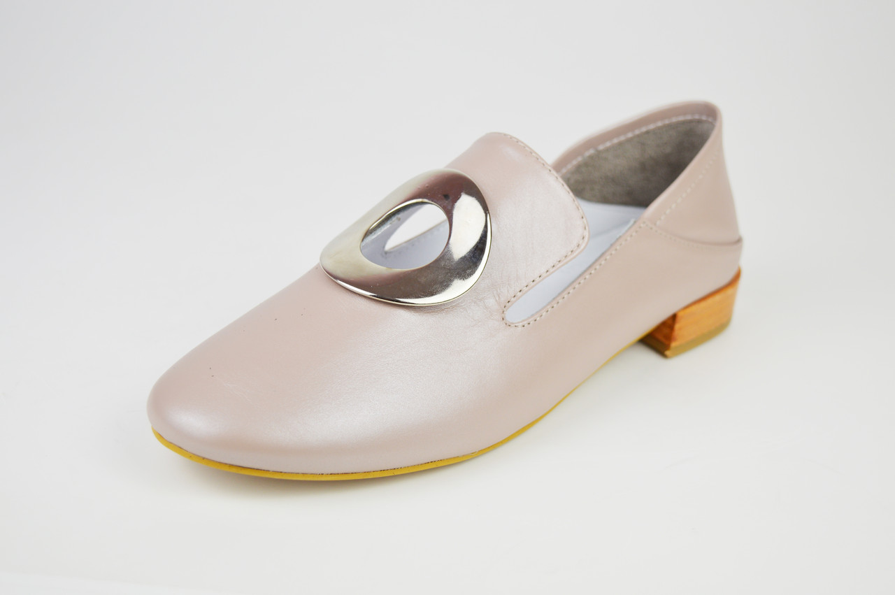 Мюлі туфлі кольору кави з молоком Evromoda 1042