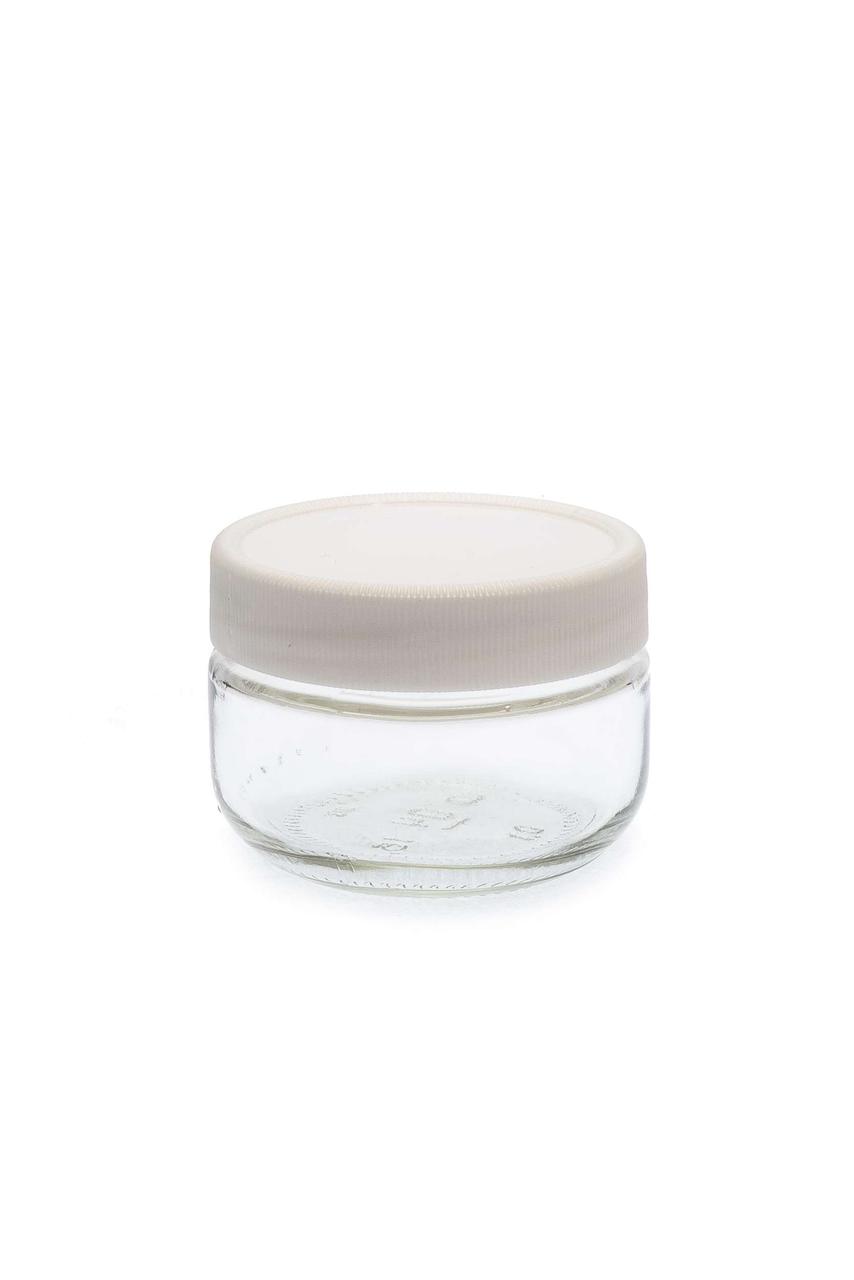 Банка Стеклянная 100 Мл с Пластиковой Белой Крышкой Everglass — Купить ...