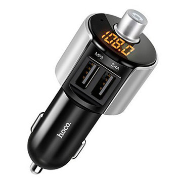 Автомобільний зарядний пристрій + FM трансмітер Hoco E19 Bluetooth Black