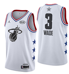 Вишивка біла майка Wade №3 NBA All-Star 2019