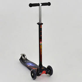 Самокат триколісний для хлопчика Best Scooter Максі 1311. Самокат зі світними колесами