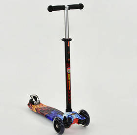 Самокат триколісний для хлопчика Best Scooter Максі 1314. Самокат зі світними колесами