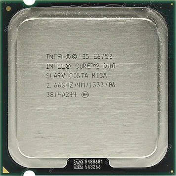 Процесор Intel Core 2 Duo E6750 2.66 GHz / 4 M / 1333 (SLA9V) s775, tray