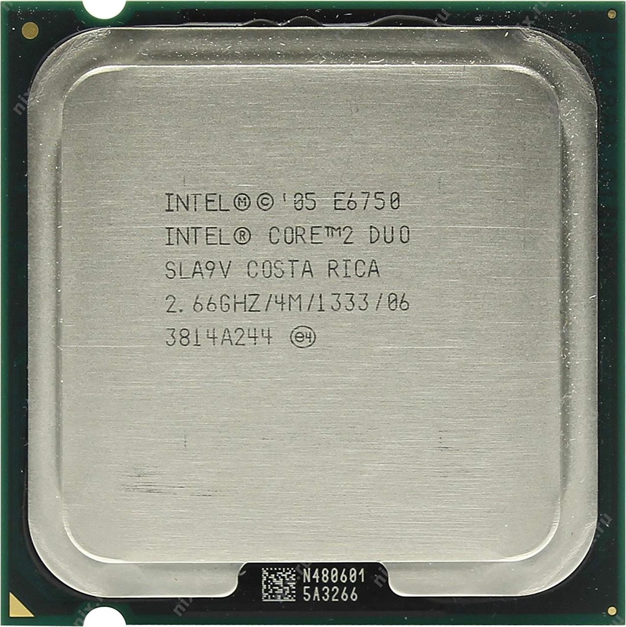 Процессор Intel Core 2 Duo E6750 2.66GHz/4M/1333 (SLA9V) s775, tray - фото 1 - id-p13596353