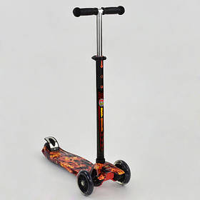 Самокат триколісний для хлопчика Best Scooter Максі 1310. Самокат зі світними колесами
