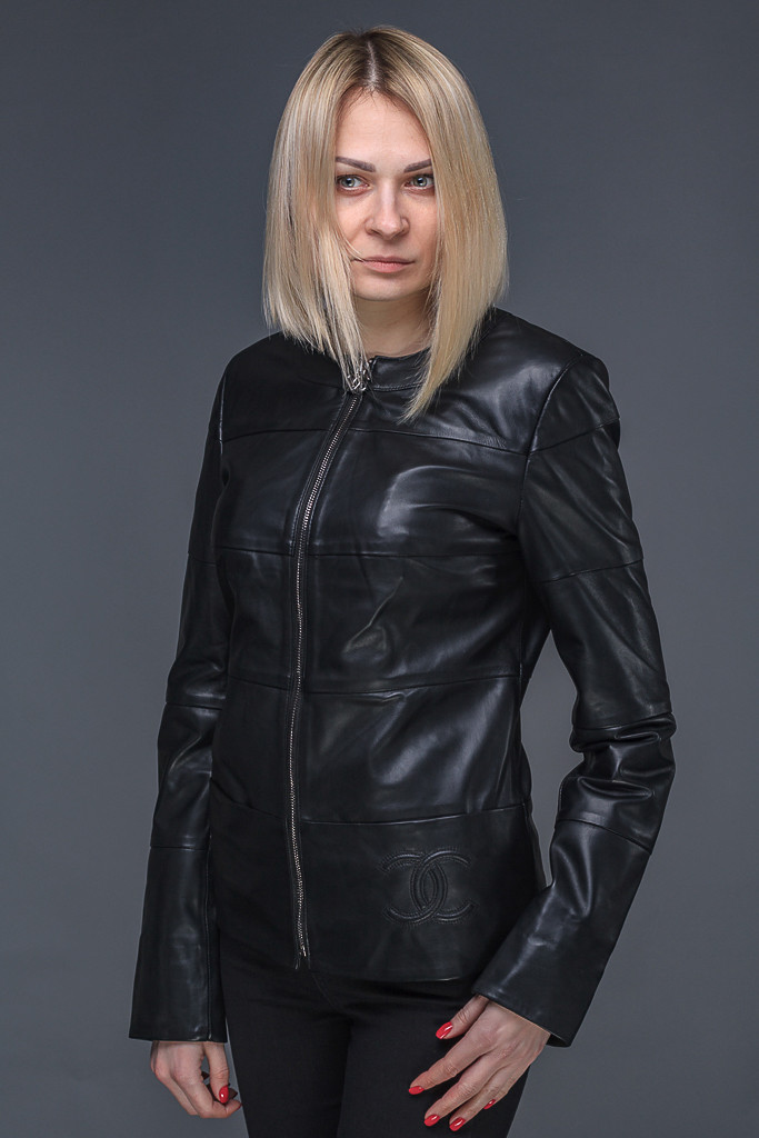 Жіноча шкіряна куртка Chanel, фото 1
