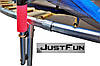 Батут Just Fun 305 см., до 150 кг. Сітка + дробина. Мультиколор, фото 8