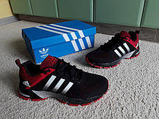 Чоловічі кросівки Adidas Fast Marathon Black/Red чорні з червоним, розміри 36-46, фото 3