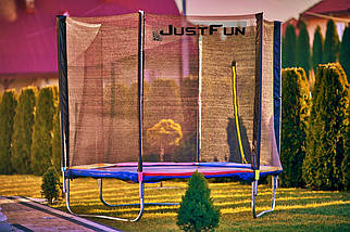 Батут Just Fun 312 см., до 120 кг. Сітка + драбина. Мультиколор батут 312 см., фото 3