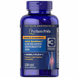 Хондропротектор Puritan's Pride Glucosamine Chondroitin MSM Double Strength 120 tabs