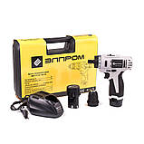 Шуруповерт акумуляторний Елпром ЕДА-12-2Li Quick, фото 2