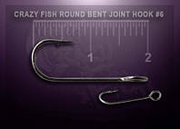 Одинарный крючок Crazy Fish Round Bent Joint Hook