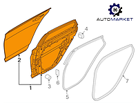 Дверь задняя правая Hyundai Sonata 2017-