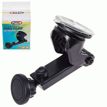 Магнітний тримач в автомобіль для мобільного телефона на скло Pulso UH-2013BK