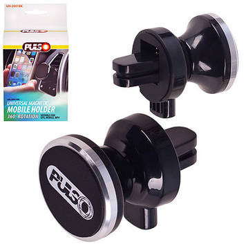 Магнітний тримач в автомобіль для мобільного телефона на дефлектор на решітку вентиляції PULSO UH-2001BK