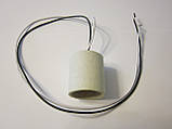 Патрон з дротом, цоколь Е27 кераміка, фото 2