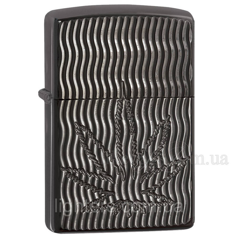 Запальничка Zippo 29612 Armor Marijuana Leaf чорна 29612