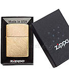Запальничка Zippo 29830 Herringbone Sweep Brass жовта 29830, фото 3