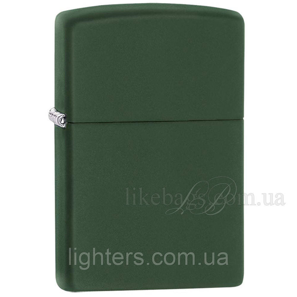 Бензинова запальничка Zippo 221 зелена матова, фото 1