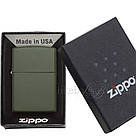 Бензинова запальничка Zippo 221 зелена матова, фото 2