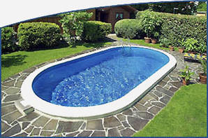 Овальний збірний басейн серії TOSCANA розмір 700х350х150см