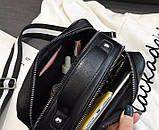 Сумка жіноча з текстильним ремінцем (бронзова), фото 8