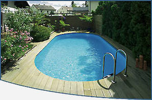 Овальний збірний басейн серії TOSCANA розмір 10000х416х150 см