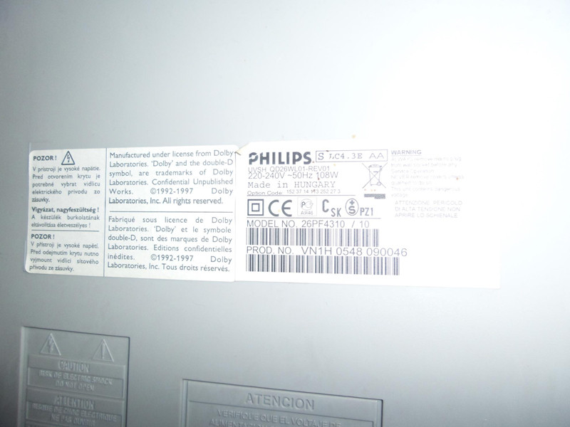 Запчасти к телевизору Philips 26PF4310 /10 разбита матрица (SLB-XQD14-A, CIU11-T0014) - фото 2 - id-p86051655