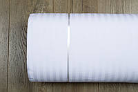 Ткань Турция сатин страйп 1*1 белый 280 ширина (рулон 150 м/пог)