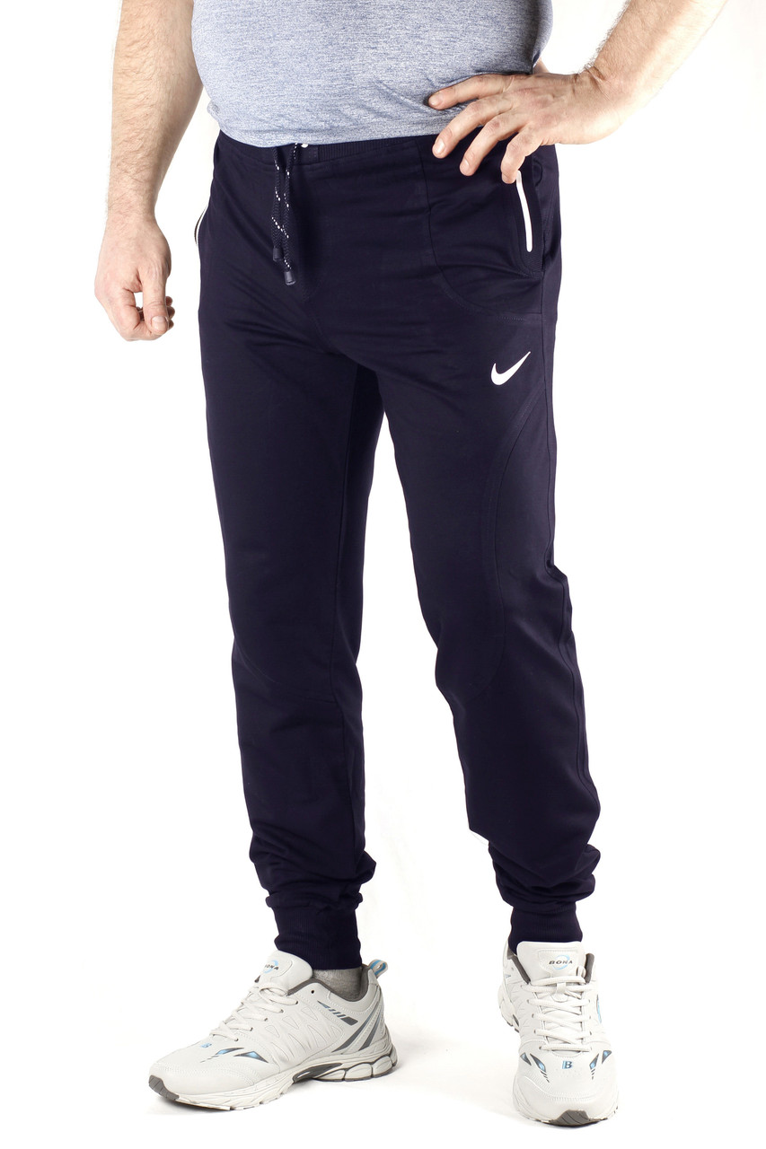 Штани спортивні трикотажні сині Розміри L(50/52)