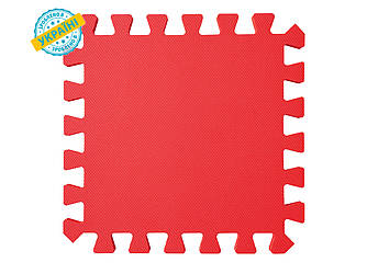 М'яка підлога (килимок-пазл 30*30*1 см) Eva-Line "Веселка" червоний