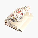 Упаковка для зефіру і еклерів - Акварель квіти - 180х120х80 мм, фото 4