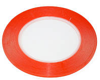 Двухсторонний скотч для приклеивания сенсоров (тачскринов), ширина 5 мм., красный