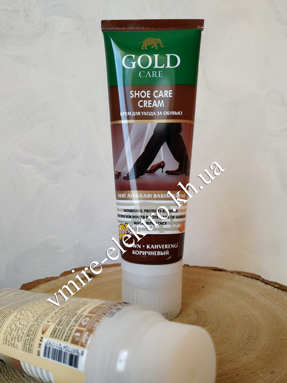 Крем для ухода за обувью Коричневый Gold Care 80 мл