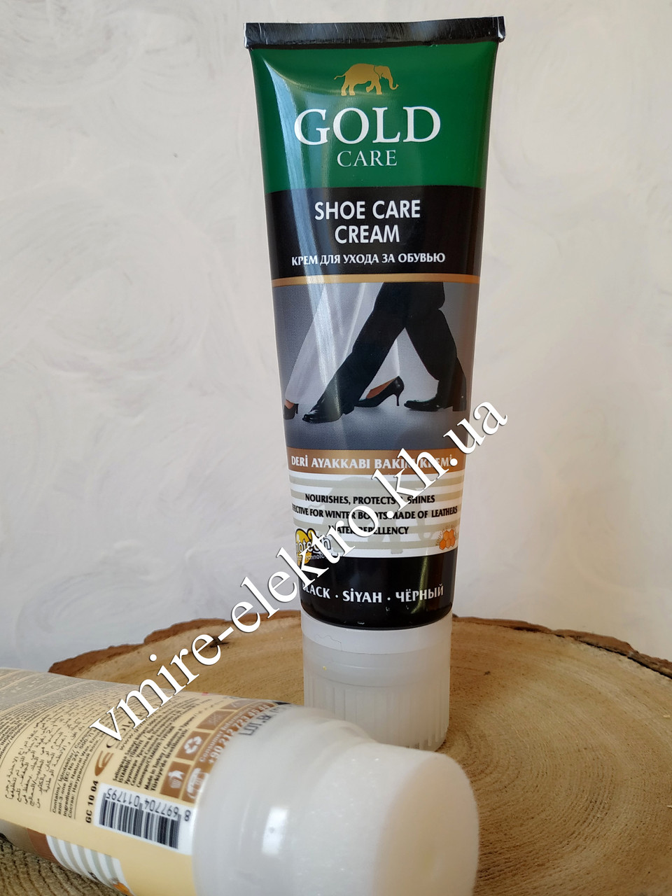 Крем для ухода за обувью Черный Gold Care 80 мл
