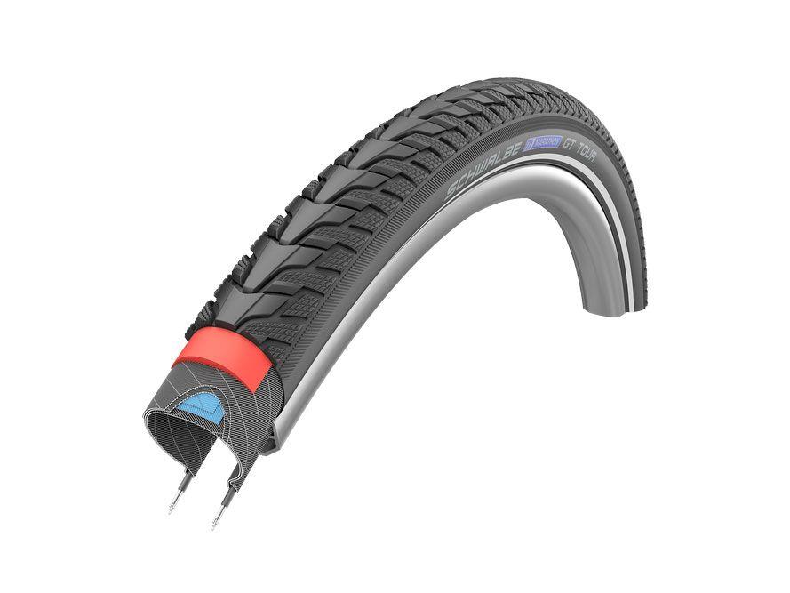 Покрышка 28x1.75 (47-622) Schwalbe MARATHON GT TOUR Perf DualGuard TwinSkin B/B+RT HS485 EC, 67EPI 33B